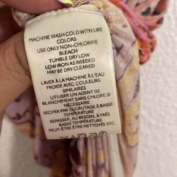 NWOT- Free People-Cocktail Queen Printed boho Top-size Large - Picture 12 of 16